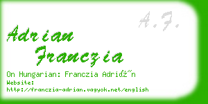 adrian franczia business card